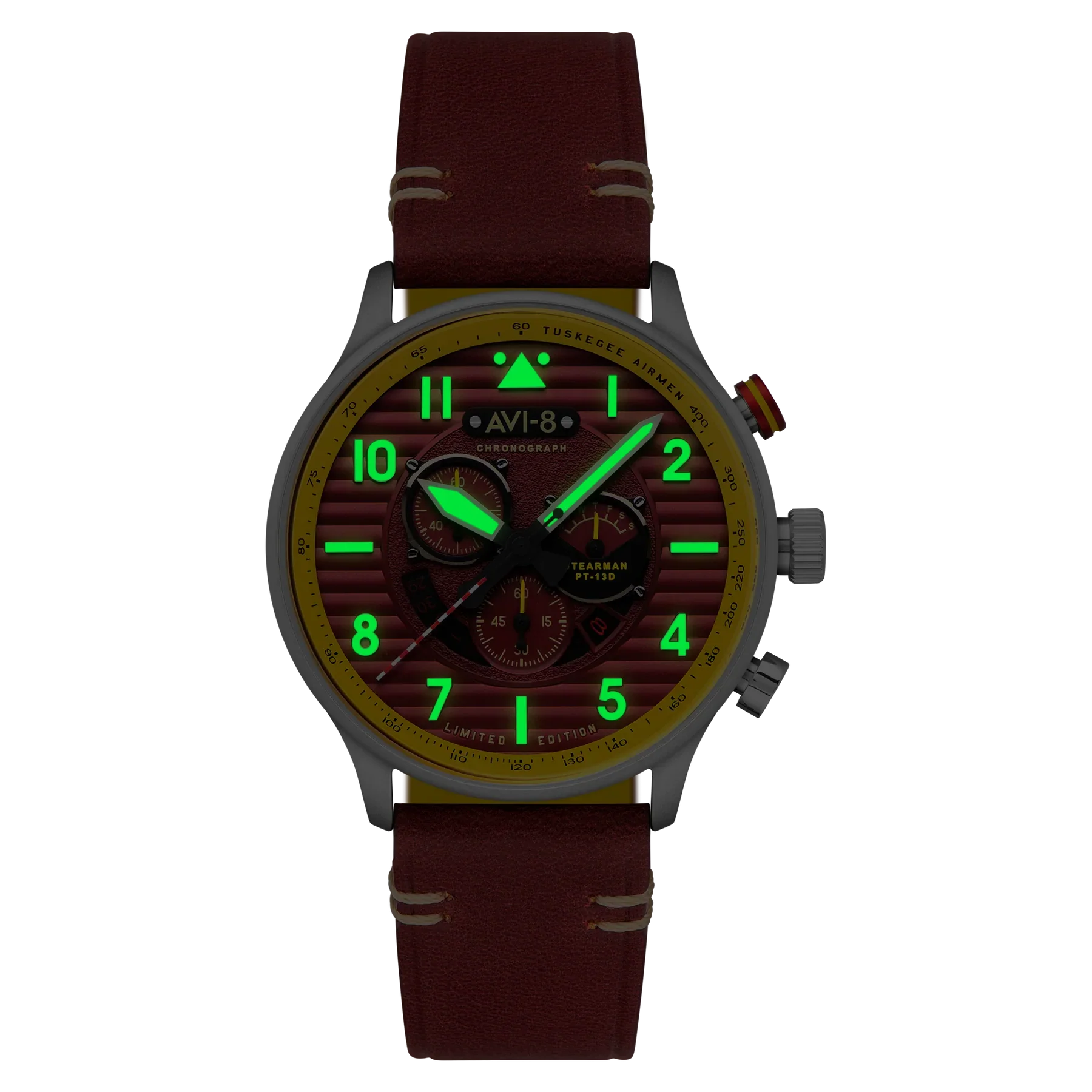 AVI-8 Watch Flyboy Spirit Of Tuskegee Red