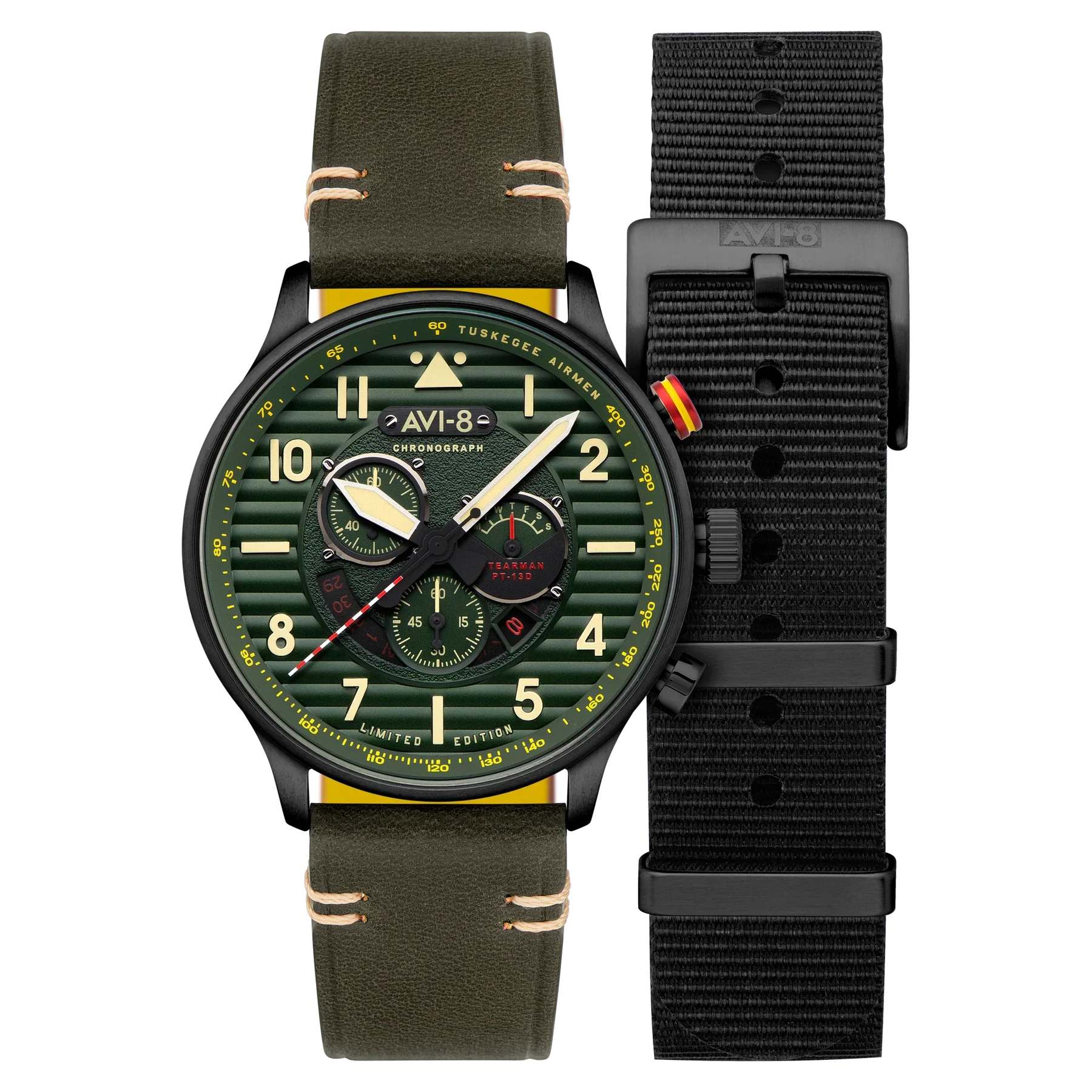 AVI-8 Watch Flyboy Spirit Of Tuskegee Green Mens