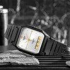 Casio Core Unisex Silver Black Analog-Digital Combination Watch