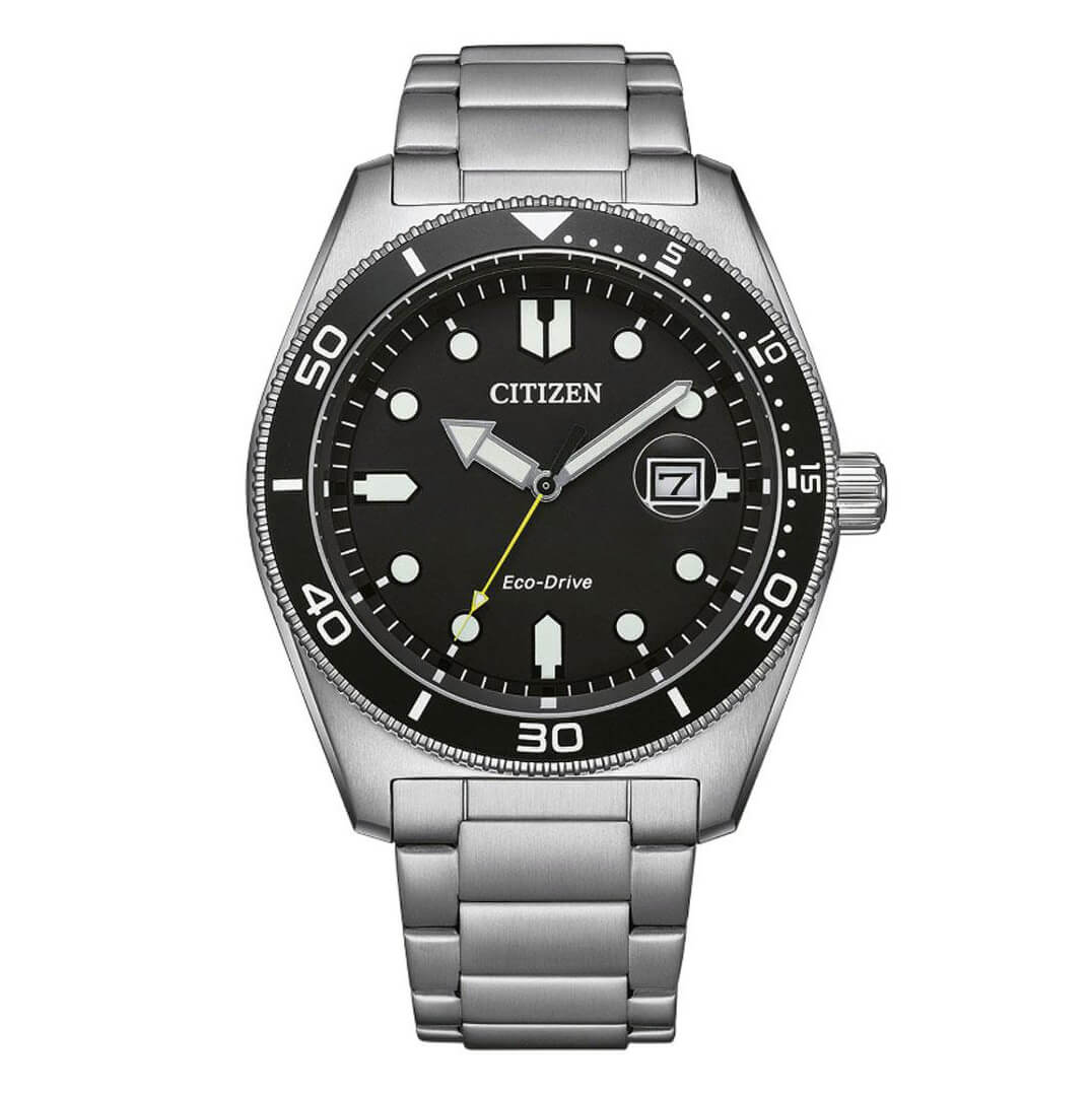 Citizen Men's Watch Eco-Drive Sport Black Silver