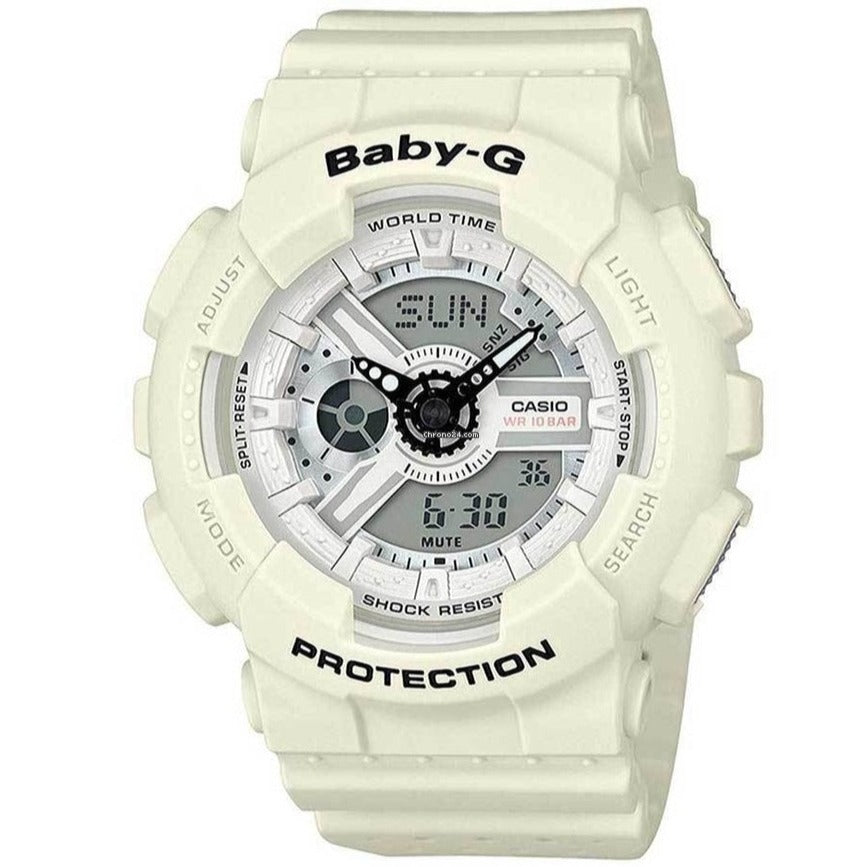 Casio Baby-G Watch Ladies Punching Pattern White