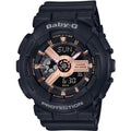 Casio Baby-G Watch Ladies Black/Rose Gold