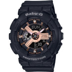 Casio Baby-G Watch Ladies Black/Rose Gold