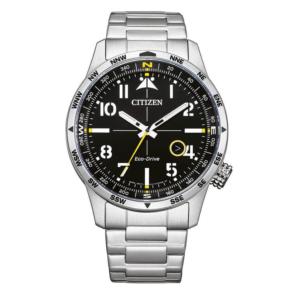 Citizen Men's Watch Eco-Drive Aviator Black
