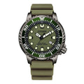Citizen Men's Watch Eco-Drive Dive Olive Silicone Strap