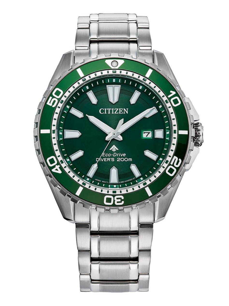 Citizen Men's Watch Eco-Drive Dive Stainless Steel Bracelet Green