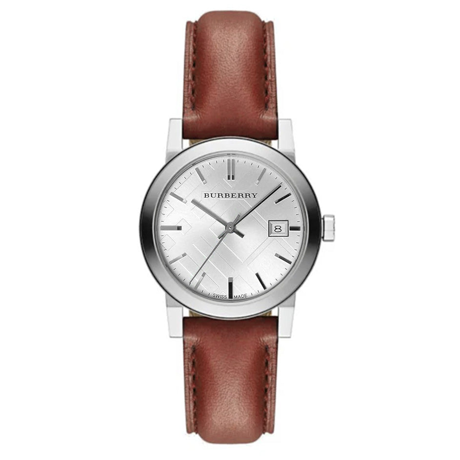 Burberry The City Check Ladies' 34mm Brown Watch