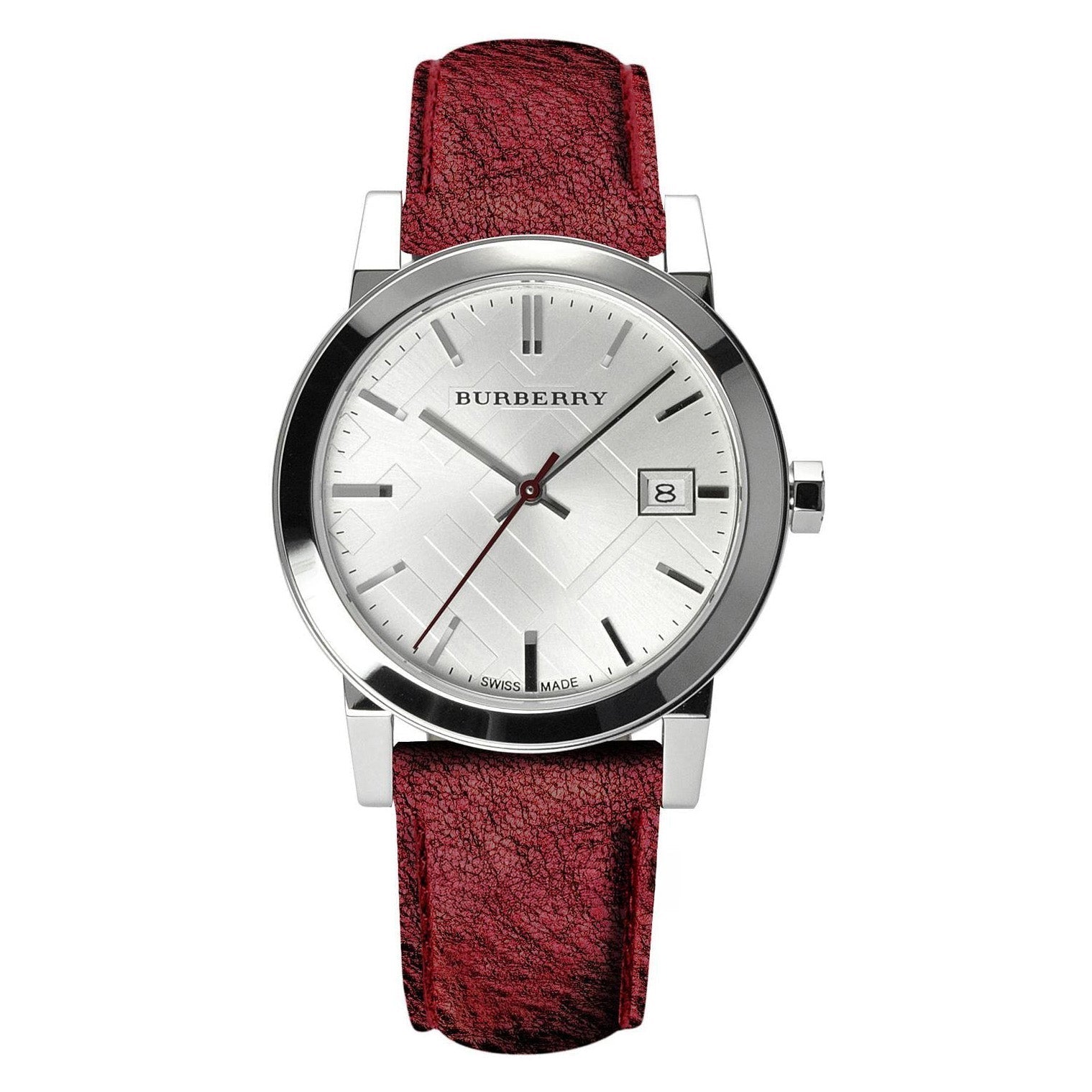 Burberry The City Check Ladies' 34mm Red Watch