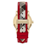 Burberry Haymarket Check Ladies' 34mm Red Gold Watch