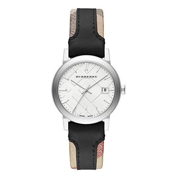Burberry The City Haymarket Check Ladies' 34mm Black Watch