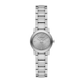 Burberry The City Engraved Check Ladies' 26mm Silver Watch