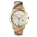 Burberry Haymarket Chronograph Gold 38mm Watch