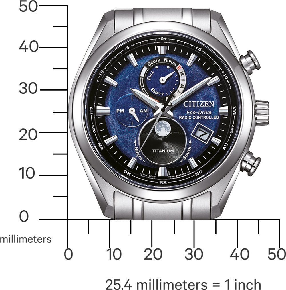 Citizen Eco-Drive Radio Controlled Titanium Blue Men's Watch