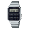 Casio Watch Vintage Data Bank Calculator Silver