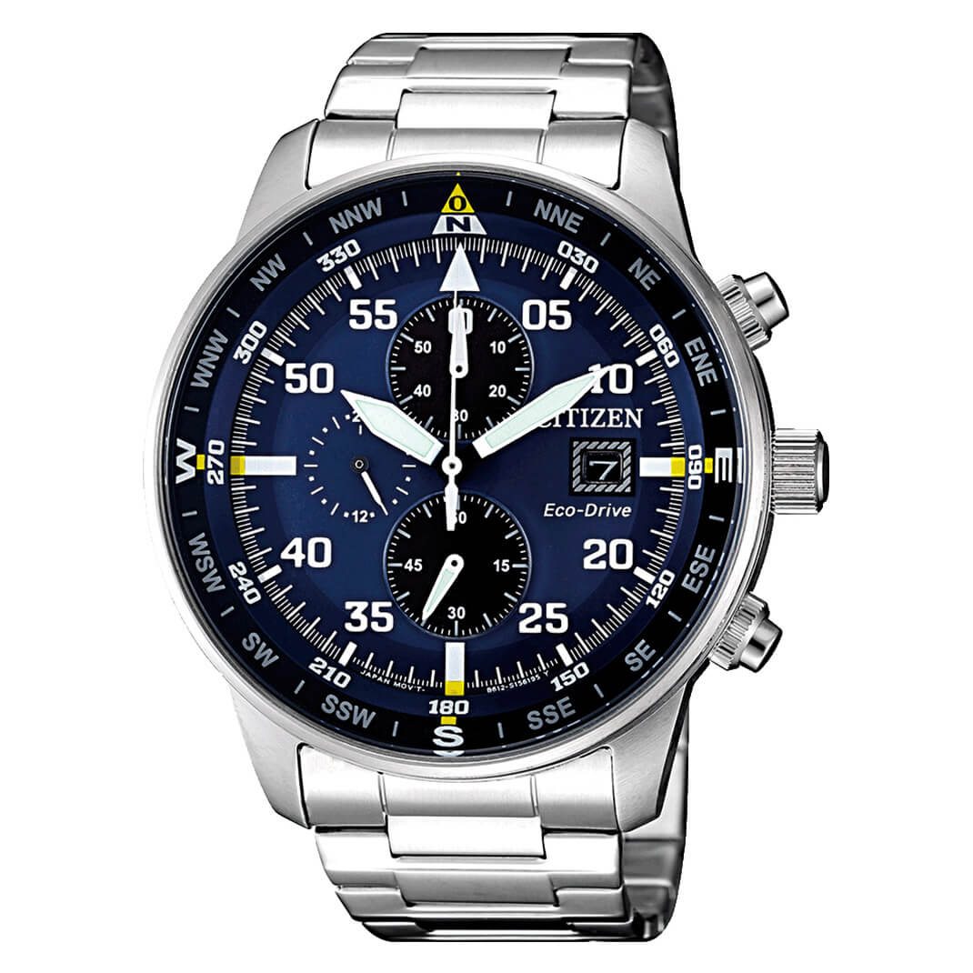 Citizen Men's Watch Eco-Drive Aviator Chronograph Blue