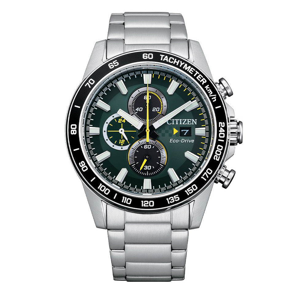 Citizen Men's Watch Eco-Drive Chrono Racing Green