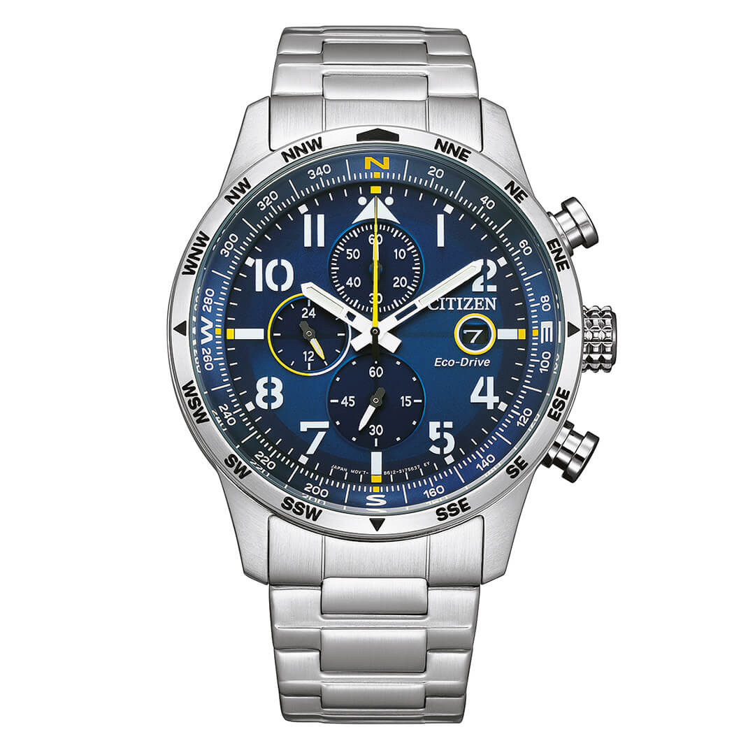 Citizen Men's Watch Eco-Drive Chrono Aviator Blue