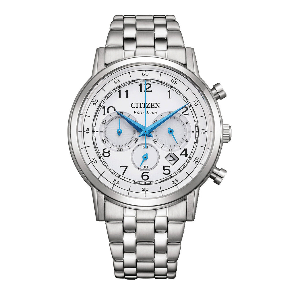Citizen Men's 42mm Eco-Drive Chronograph Watch White