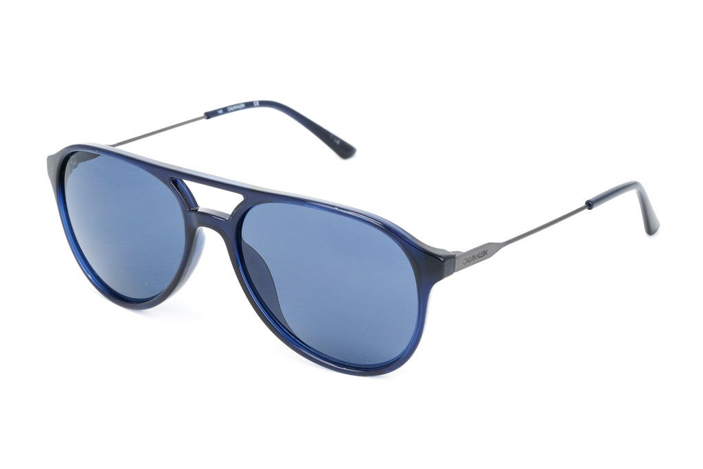 Calvin Klein Men's Pilot Sunglasses Navy Blue