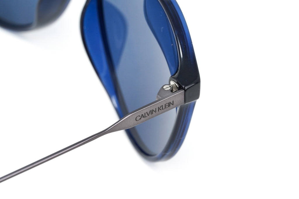 Calvin Klein Men's Pilot Sunglasses Navy Blue
