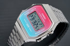 Casio Watch Digital Vintage Pink/Blue