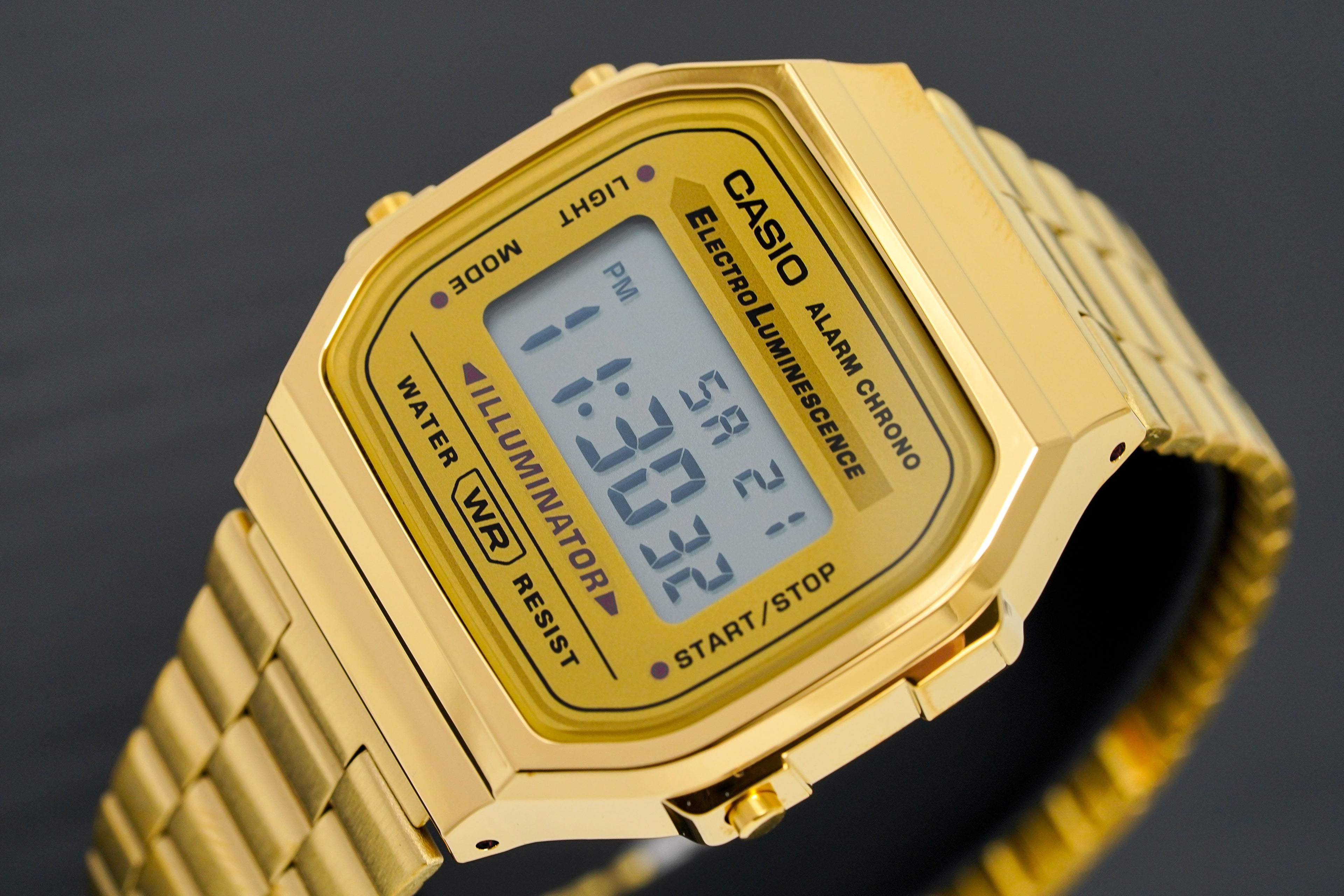 Casio Watch Digital Vintage Yellow Gold