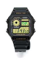 Casio Watch Digital World Time Illuminator Black