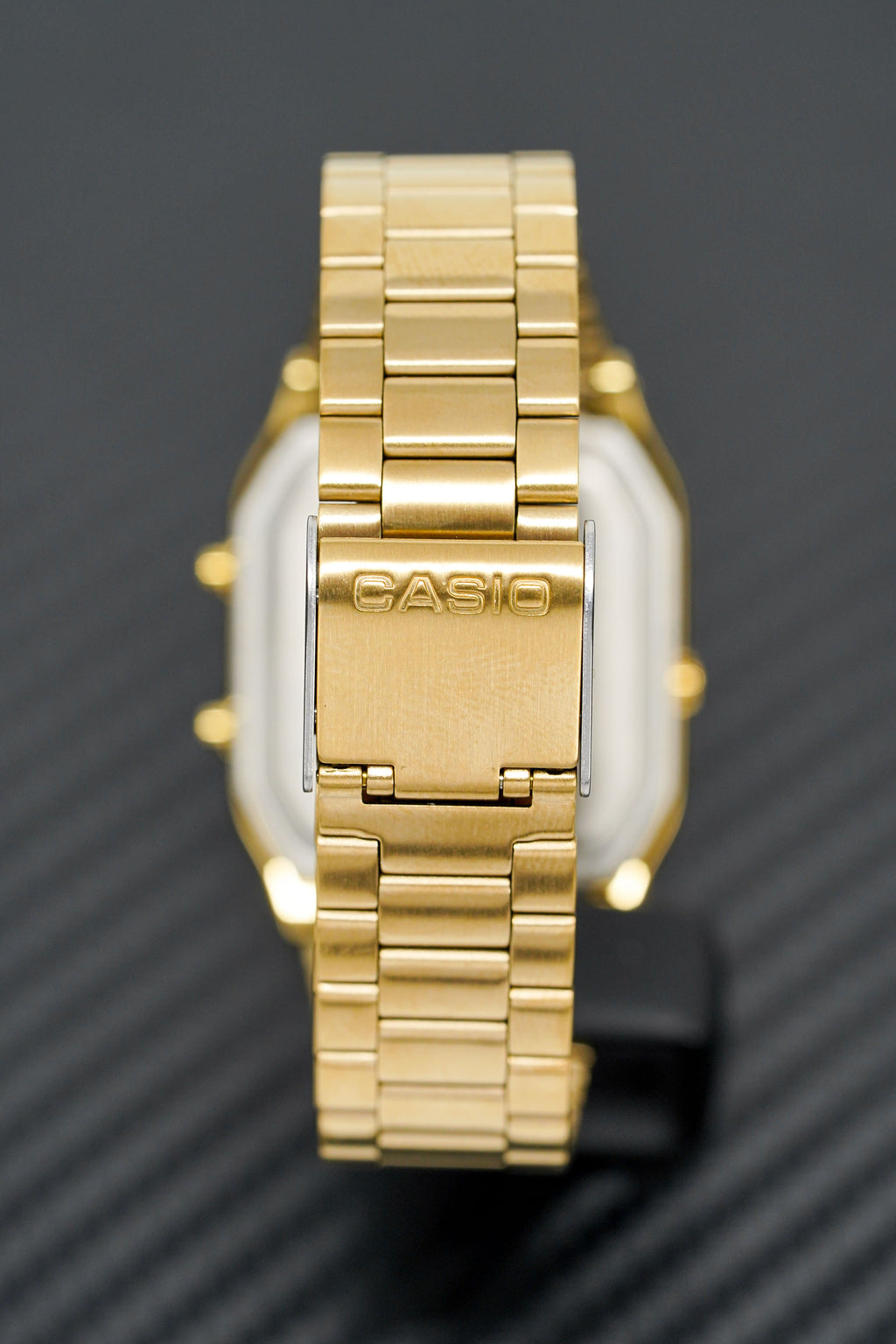 Casio Watch Vintage Retro Dual Time Gold