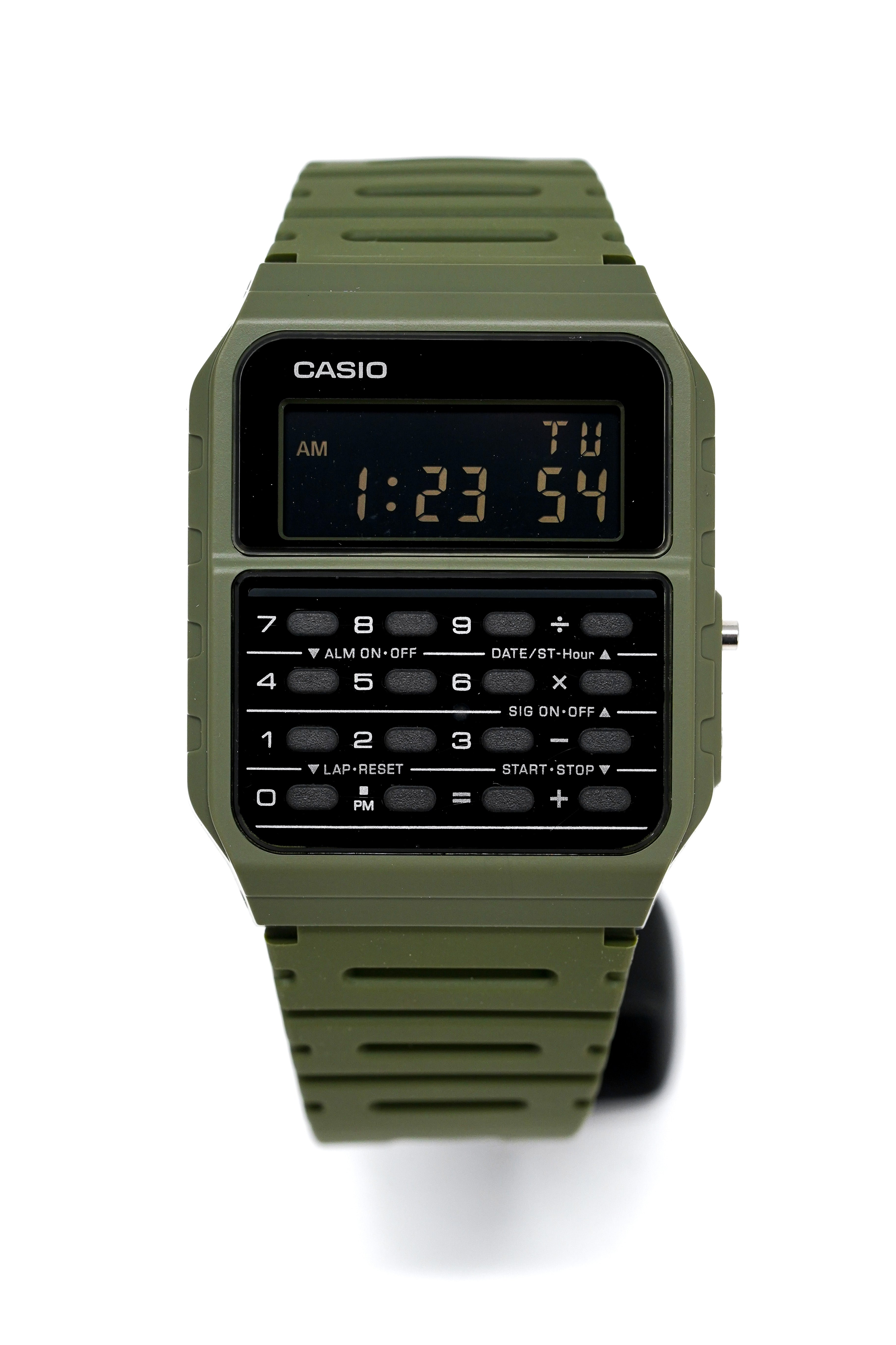 Casio Watch Data Bank Calculator Khaki