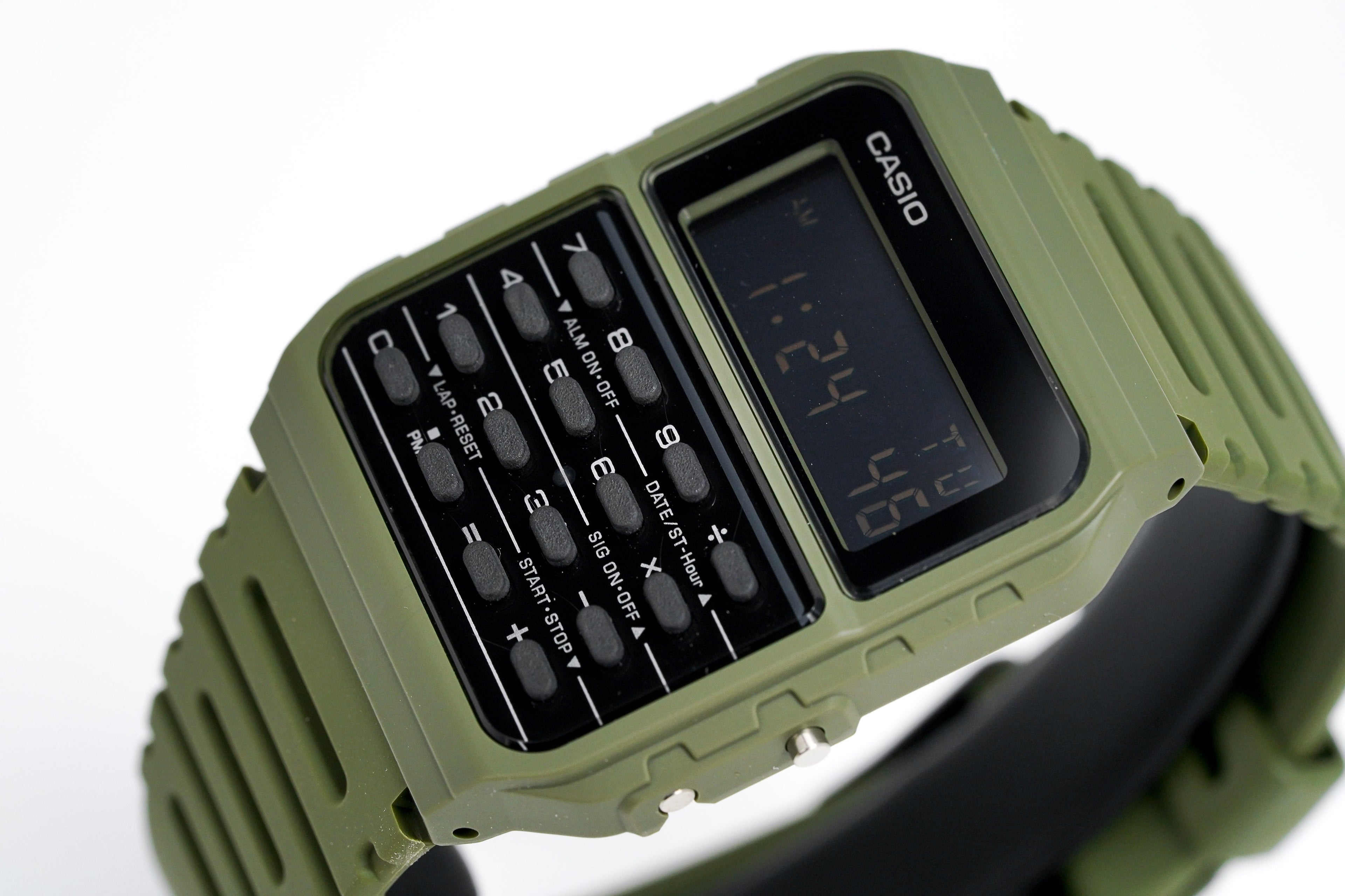 Casio Watch Data Bank Calculator Khaki