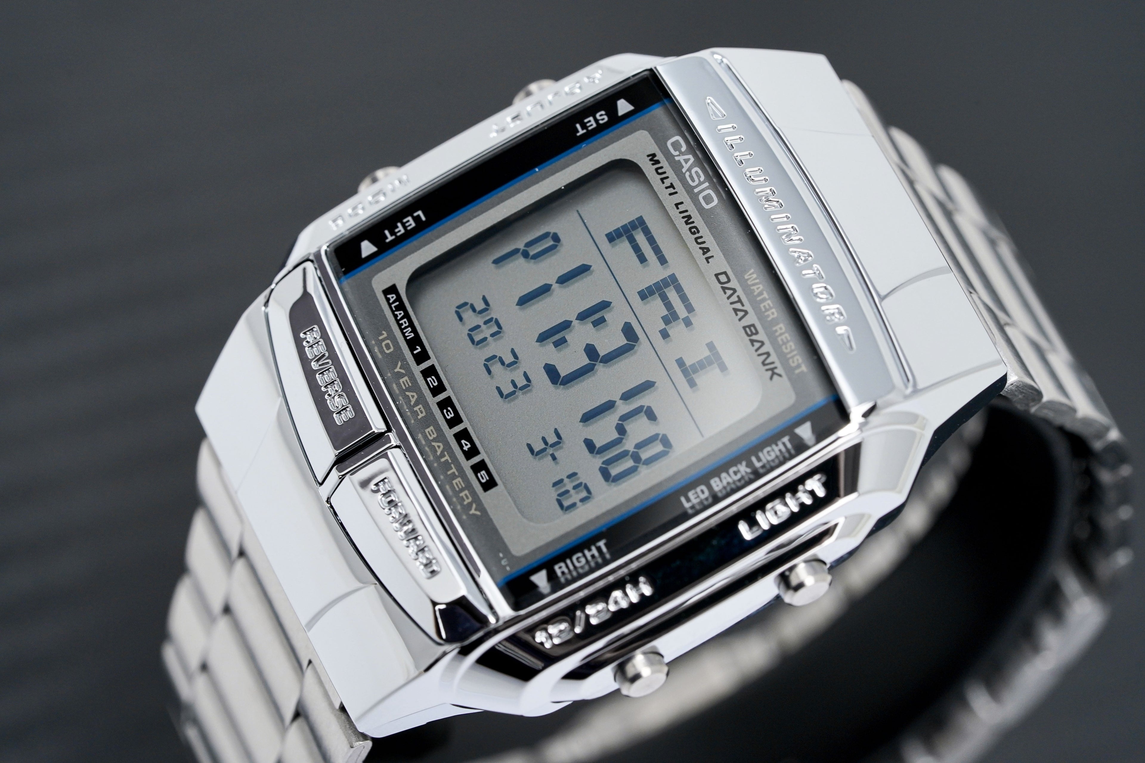 Casio Men's Watch Vintage Data Bank Digital Steel