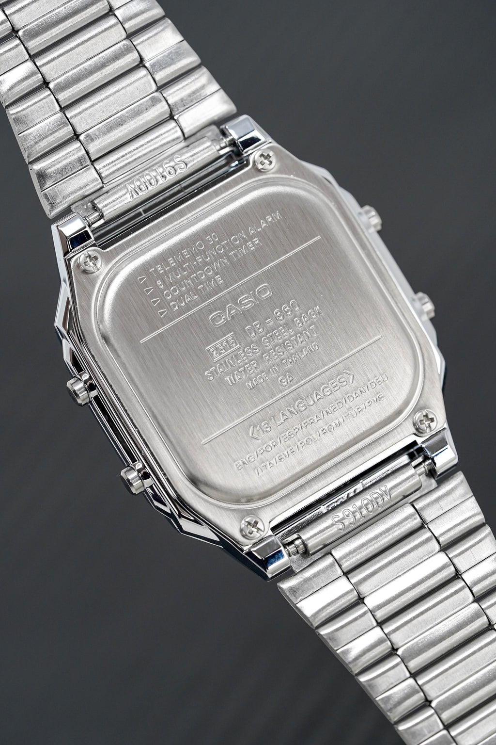 Casio Men's Watch Vintage Data Bank Digital Steel