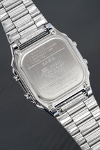 Casio Men's Watch Vintage Data Bank Digital Steel