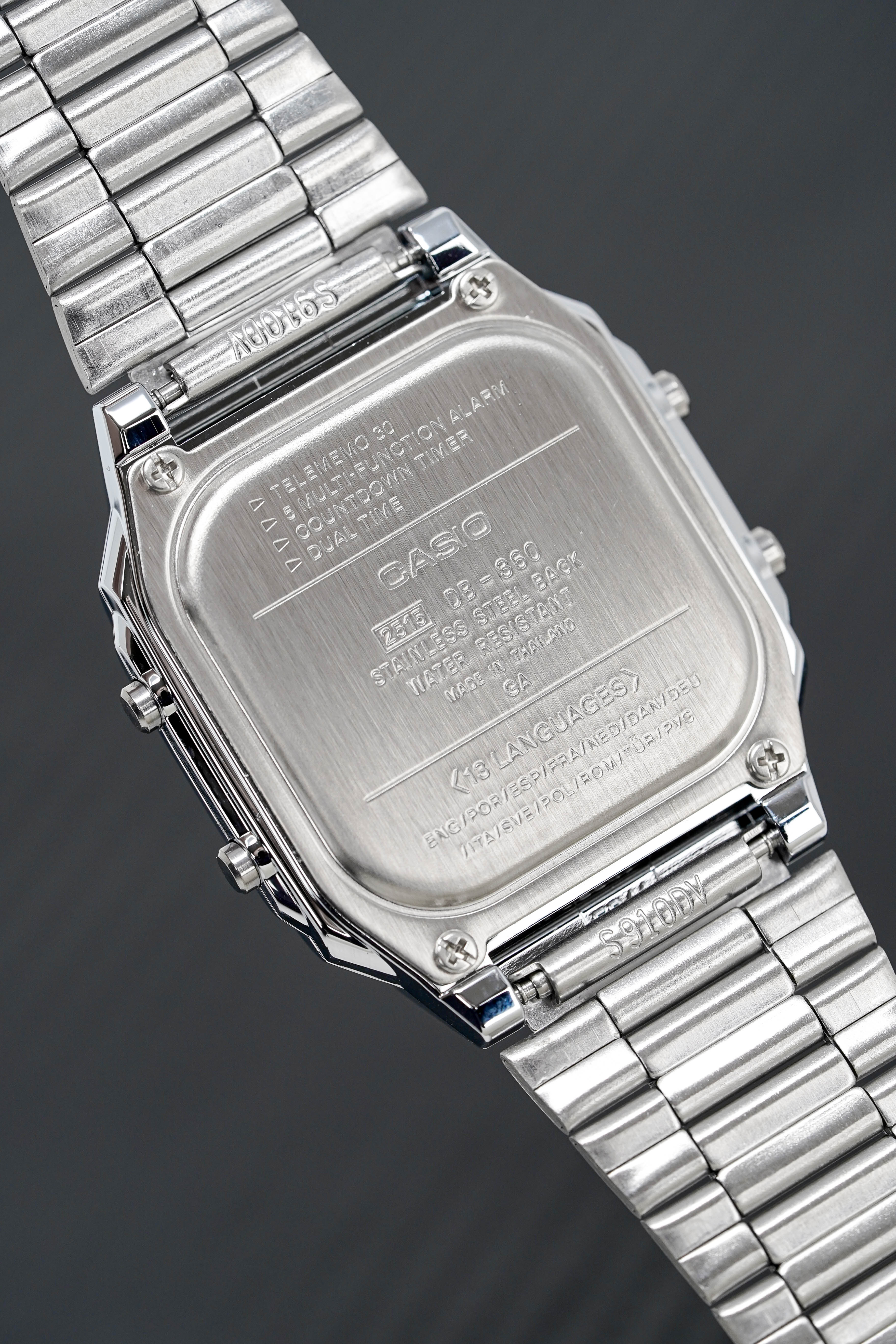 Casio Men's Watch Vintage Data Bank Digital Steel