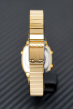 Casio Ladies Watch Digital Vintage Classic Flat Link Gold