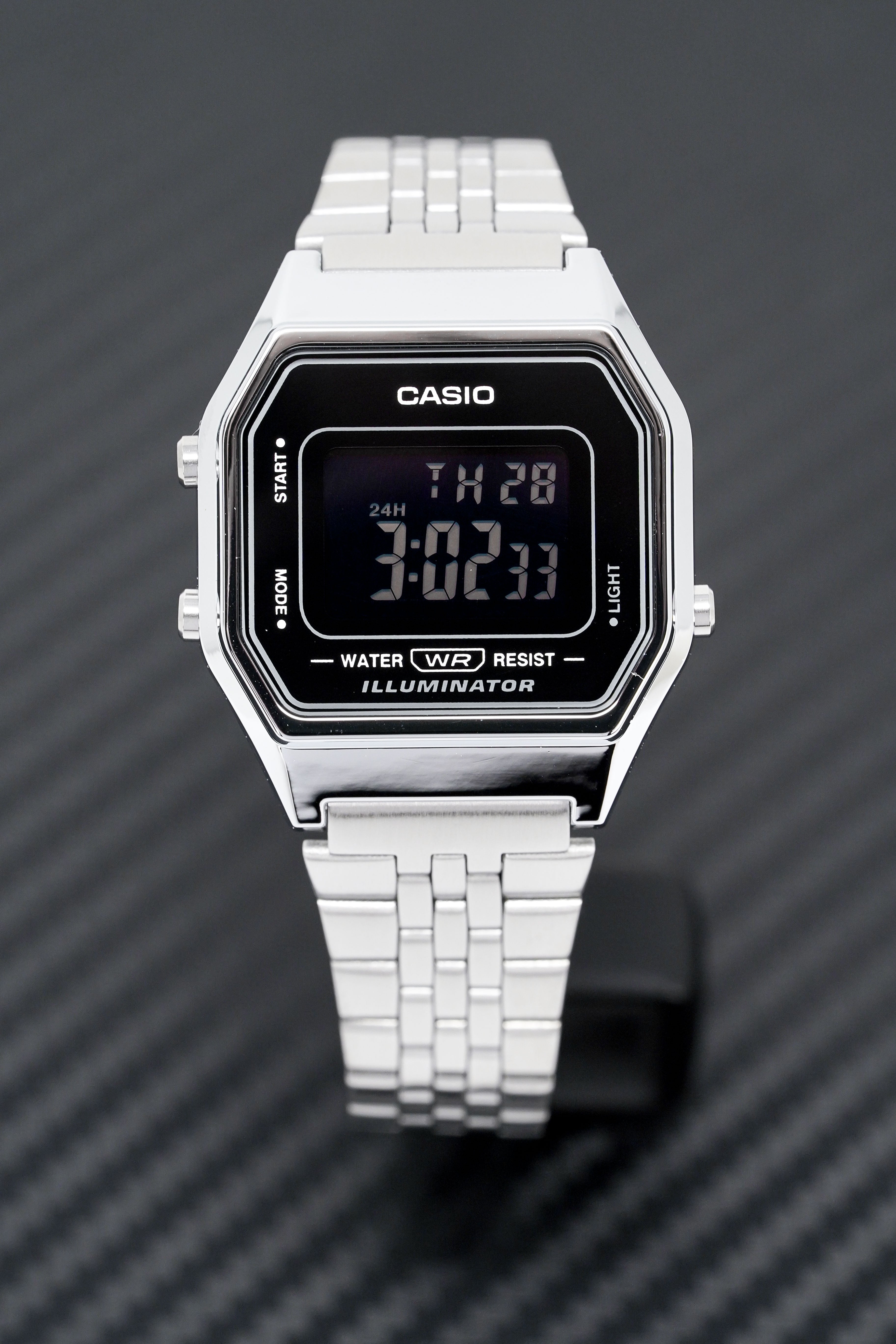 Casio Ladies Watch Digital Vintage Classic Jubilee Black