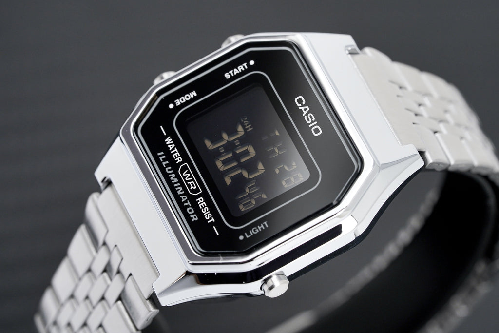 Casio Ladies Watch Digital Vintage Classic Jubilee Black