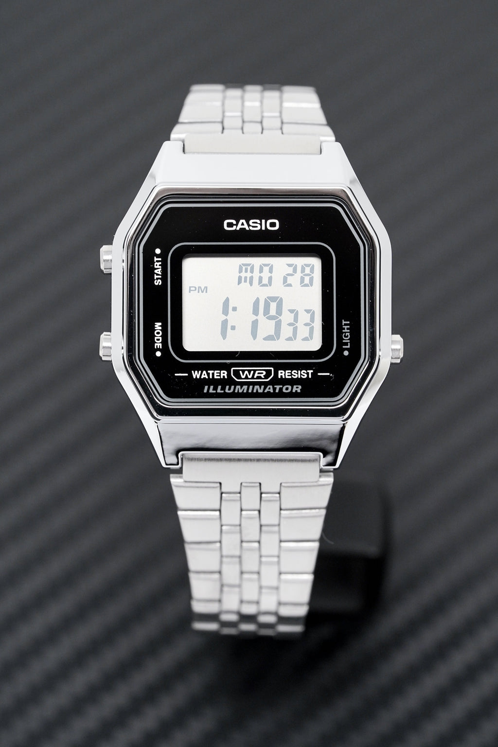 Casio Ladies Watch Digital Vintage Classic Jubilee Silver