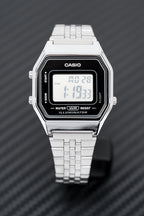 Casio Ladies Watch Digital Vintage Classic Jubilee Silver