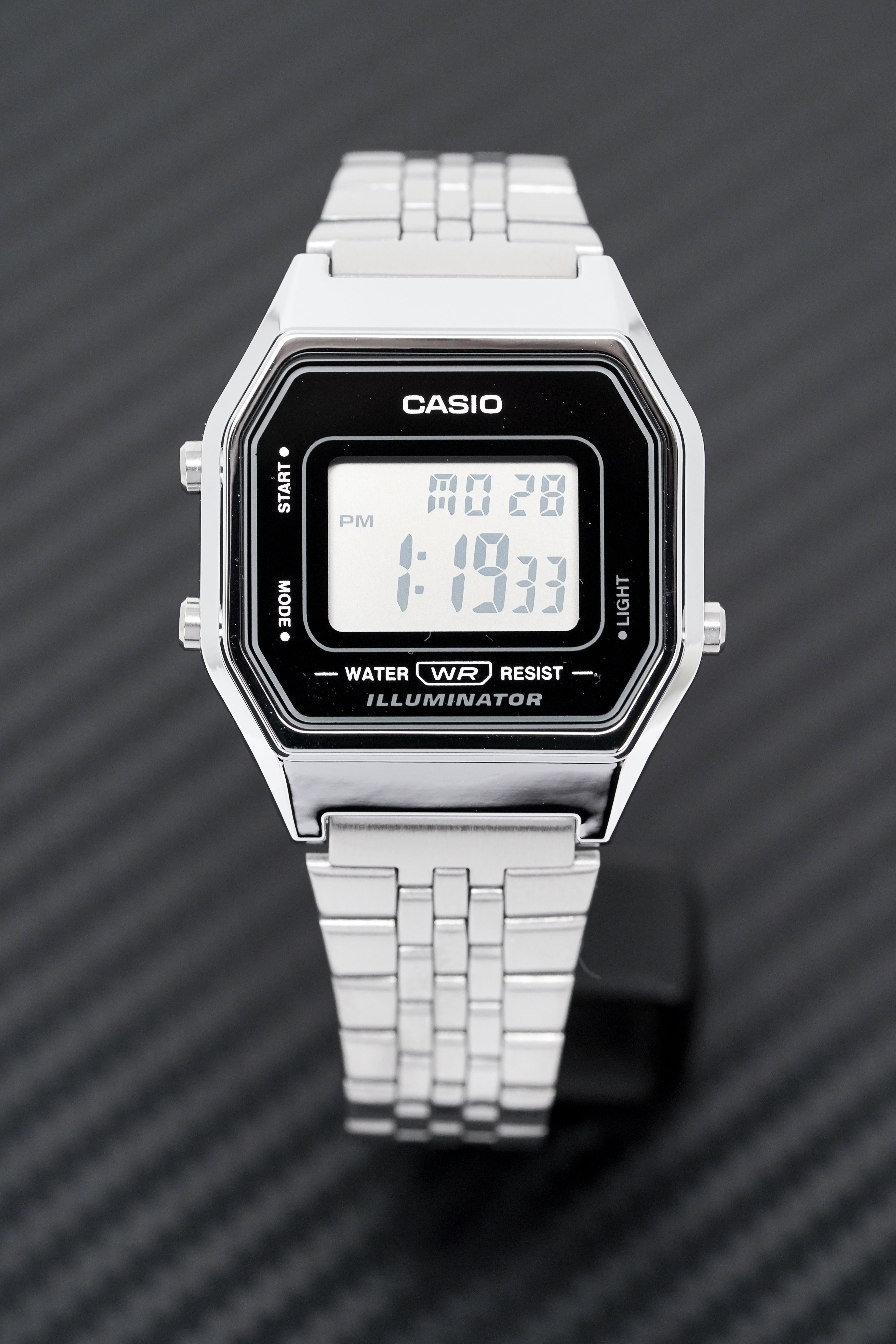 Casio Ladies Watch Digital Vintage Classic Jubilee Silver