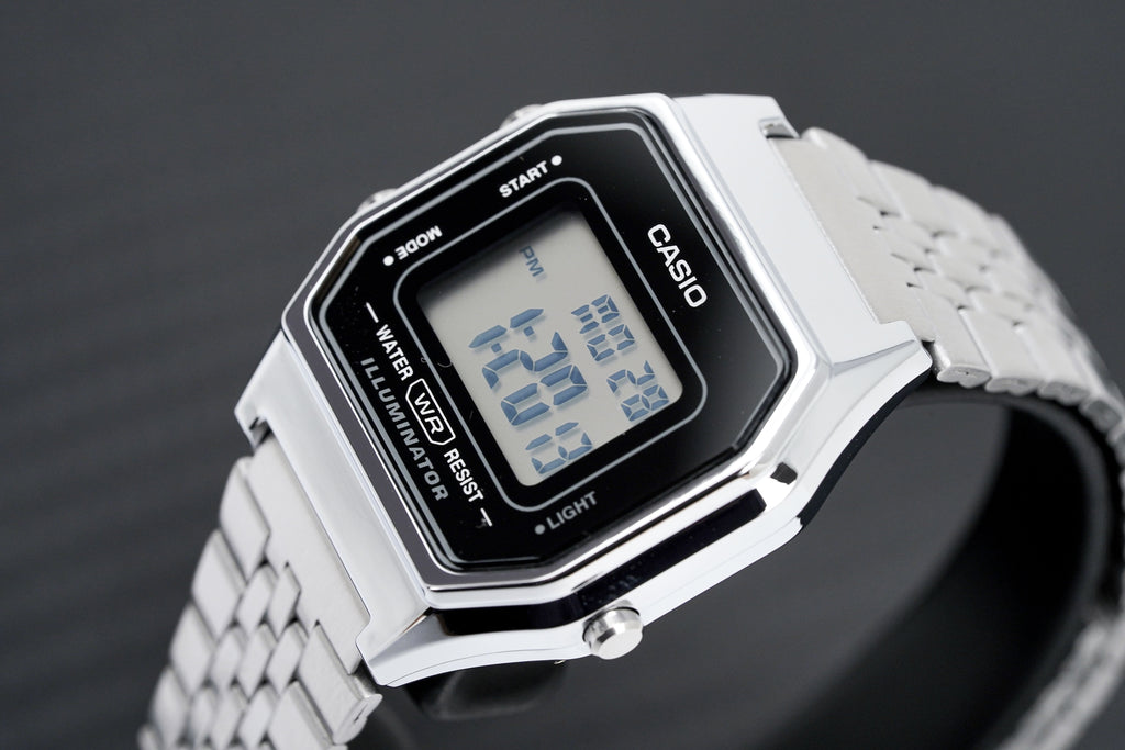 Casio Ladies Watch Digital Vintage Classic Jubilee Silver