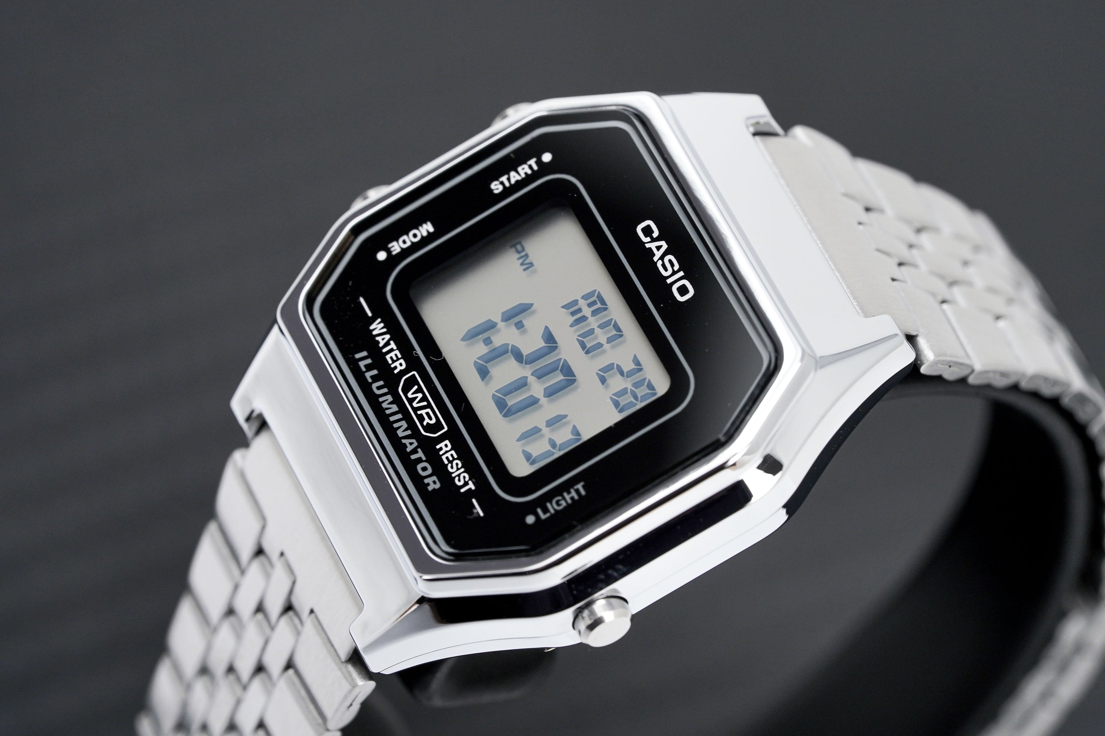 Casio Ladies Watch Digital Vintage Classic Jubilee Silver
