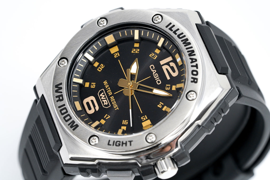 Casio Men's Watch Illuminator WR100M Gold