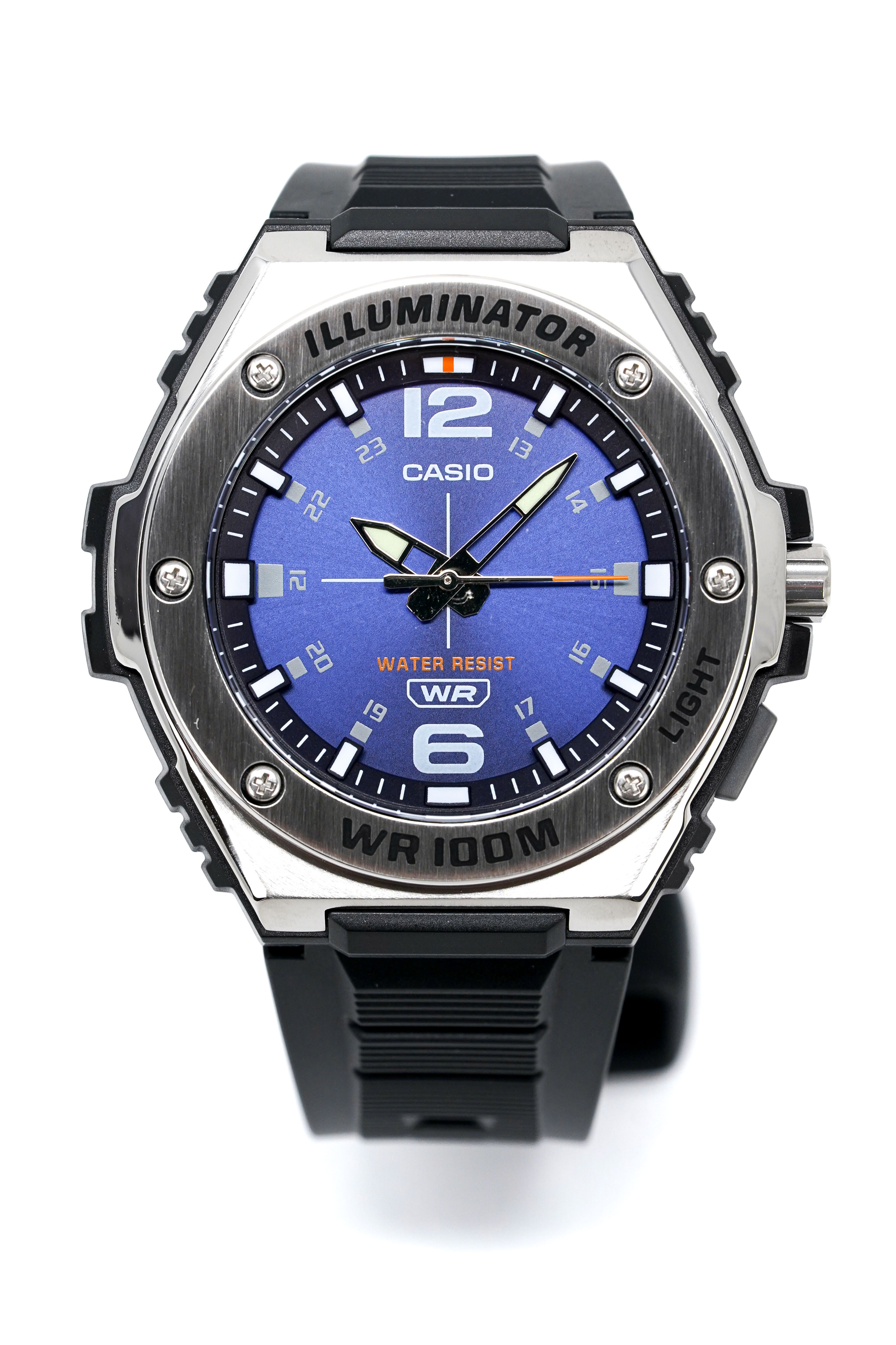 Casio Men's Watch Illuminator WR100M Blue