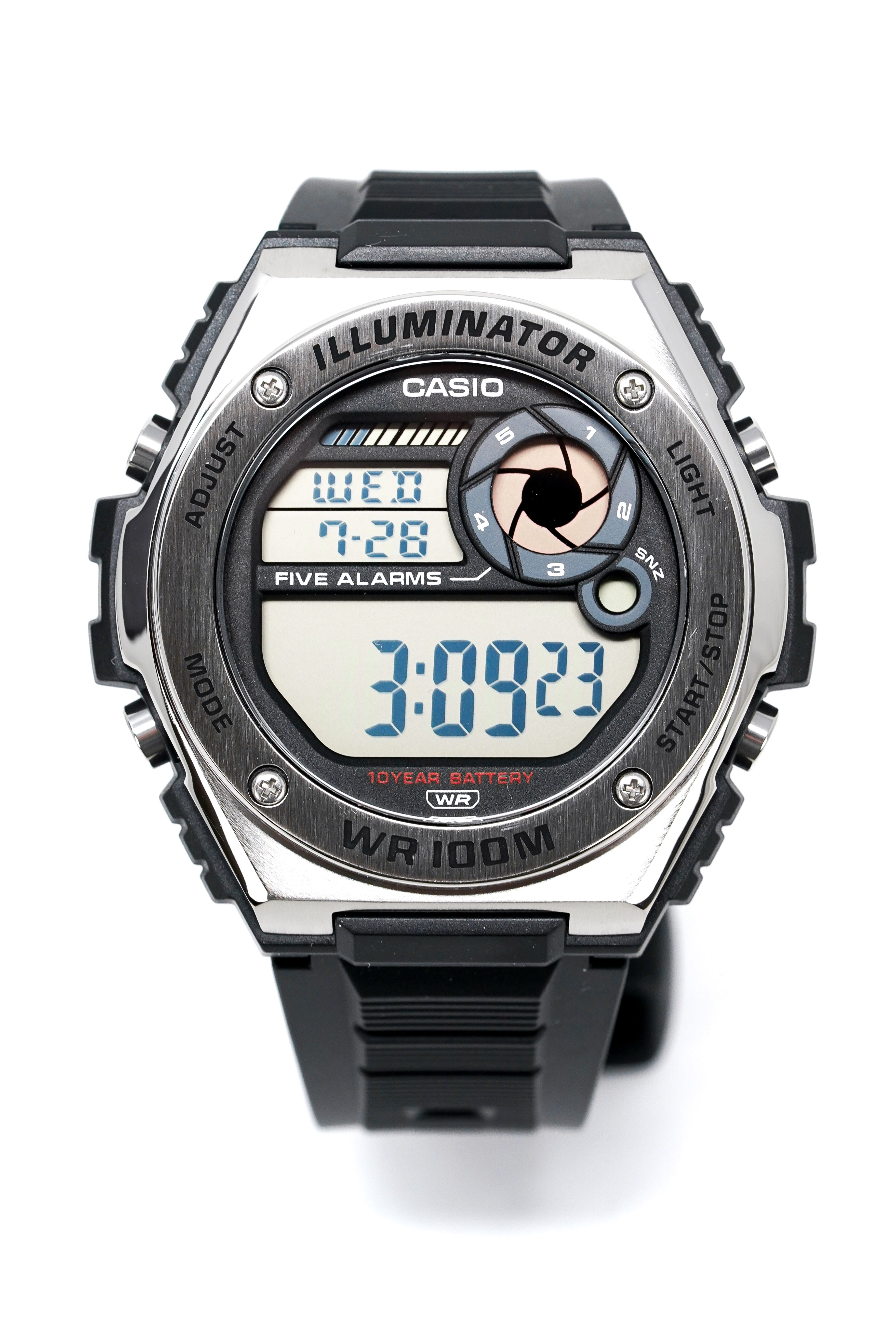 Casio Men's Watch Digital  Illuminator WR100M Black C