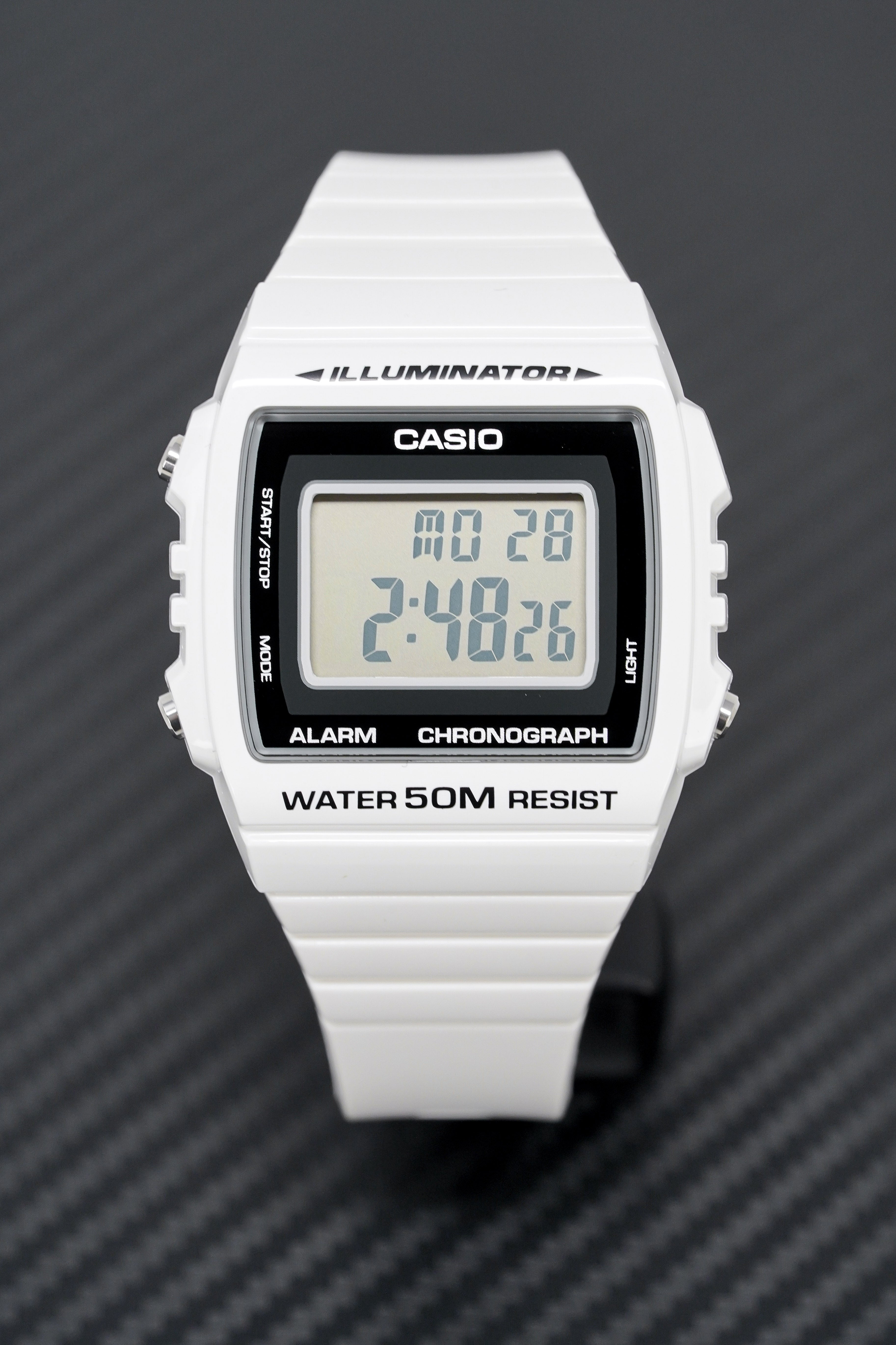 Casio Watch Alarm Chronograph Digital White