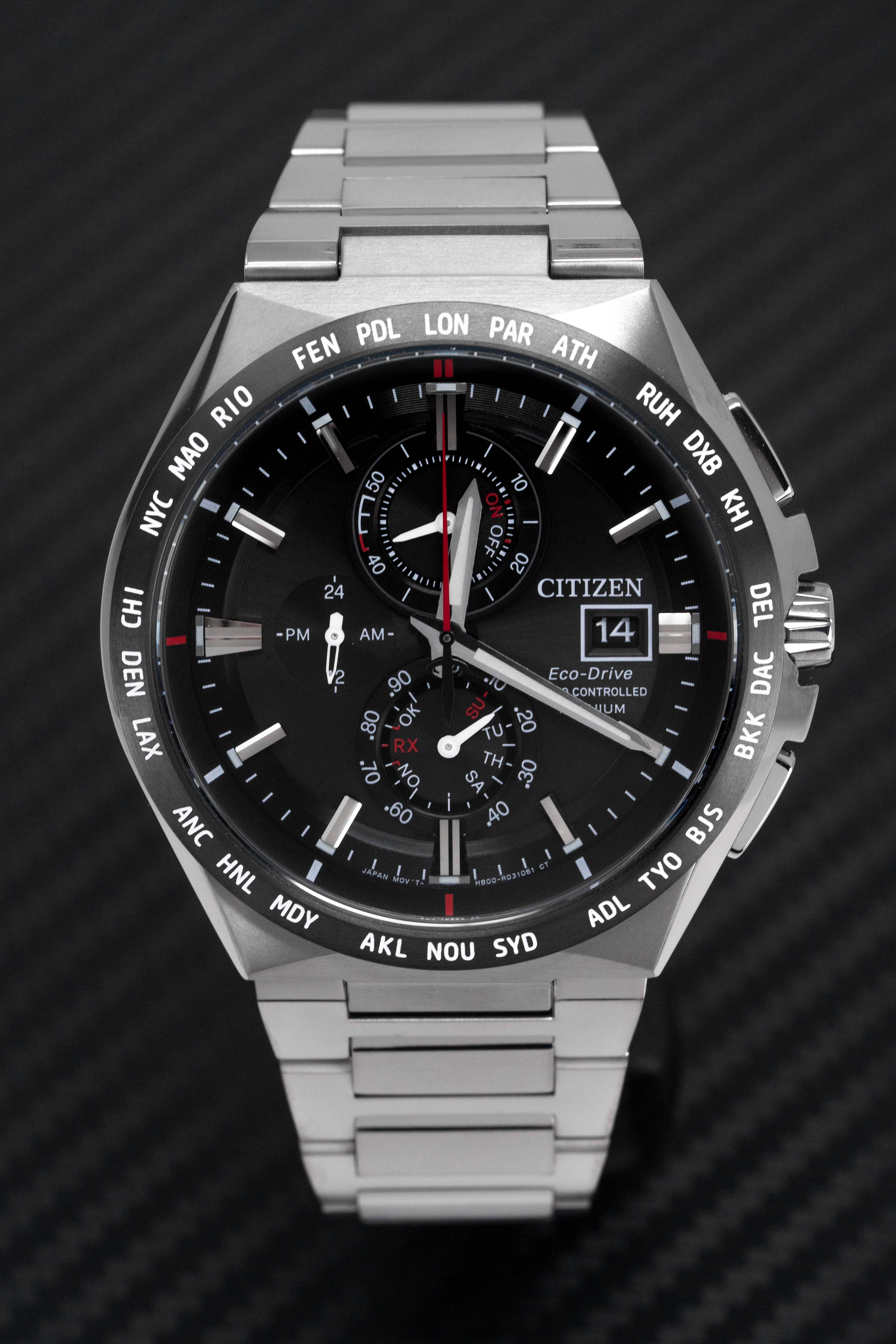 Citizen Men's Watch Chronograph Radio Controlled Eco-Drive Titanium Black