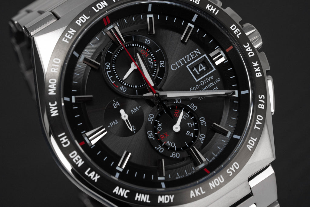 Citizen Men's Watch Chronograph Radio Controlled Eco-Drive Titanium Black
