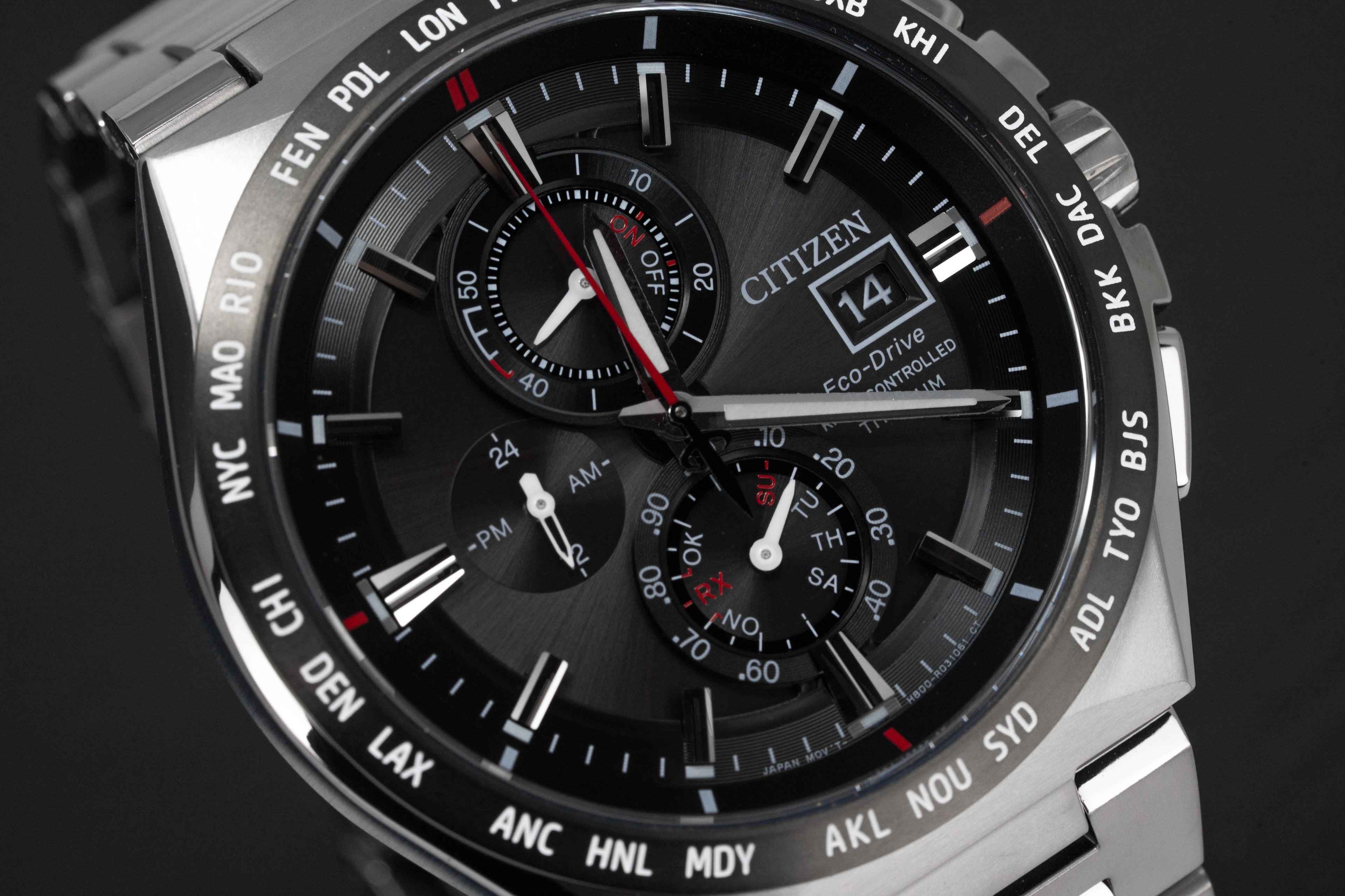 Citizen Men's Watch Chronograph Radio Controlled Eco-Drive Titanium Black