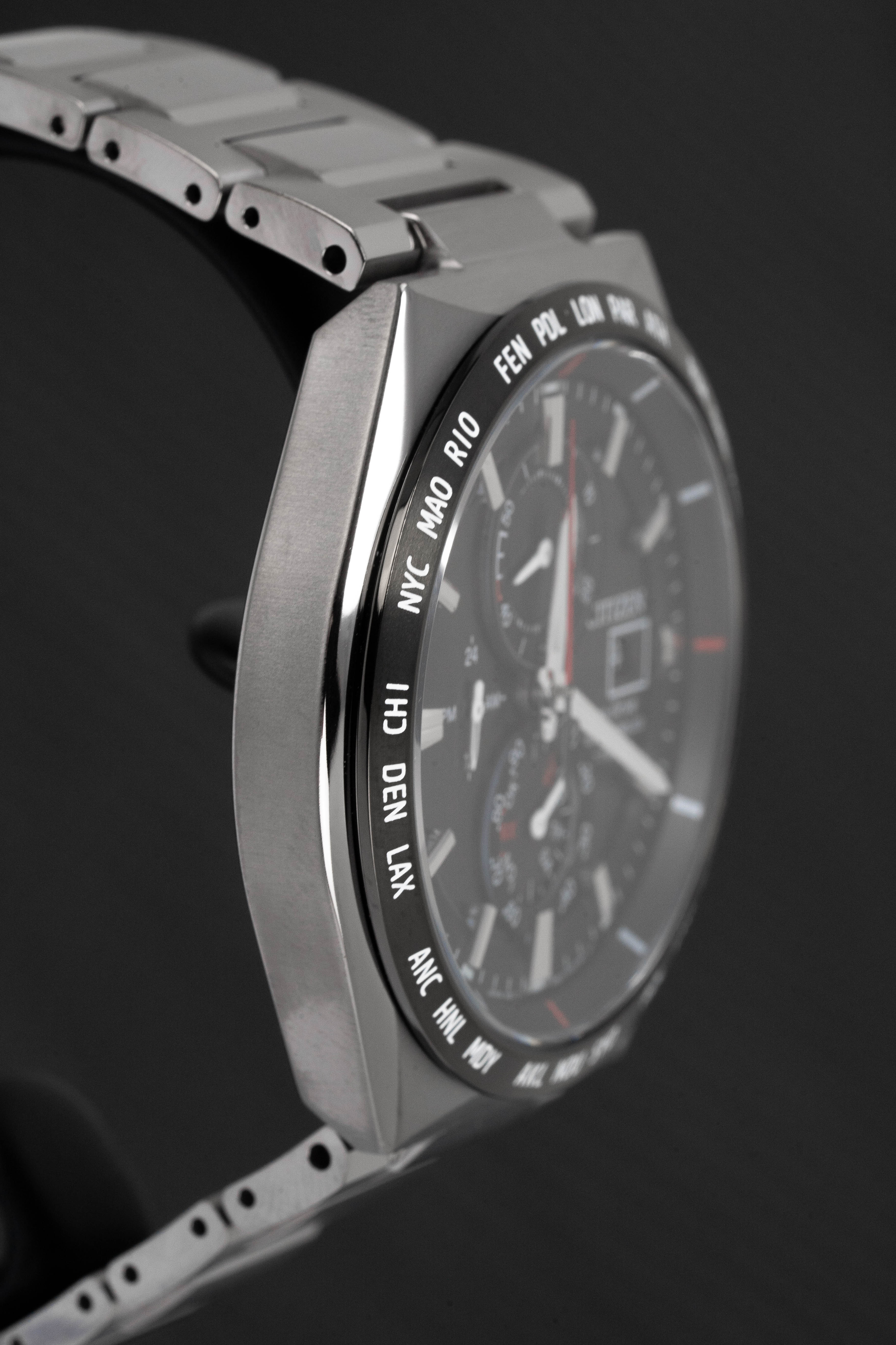 Citizen Men's Watch Chronograph Radio Controlled Eco-Drive Titanium Black